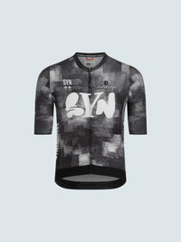 SYN 車衣 Pro Team Jersey Black 男款 塊狀刷灰黑