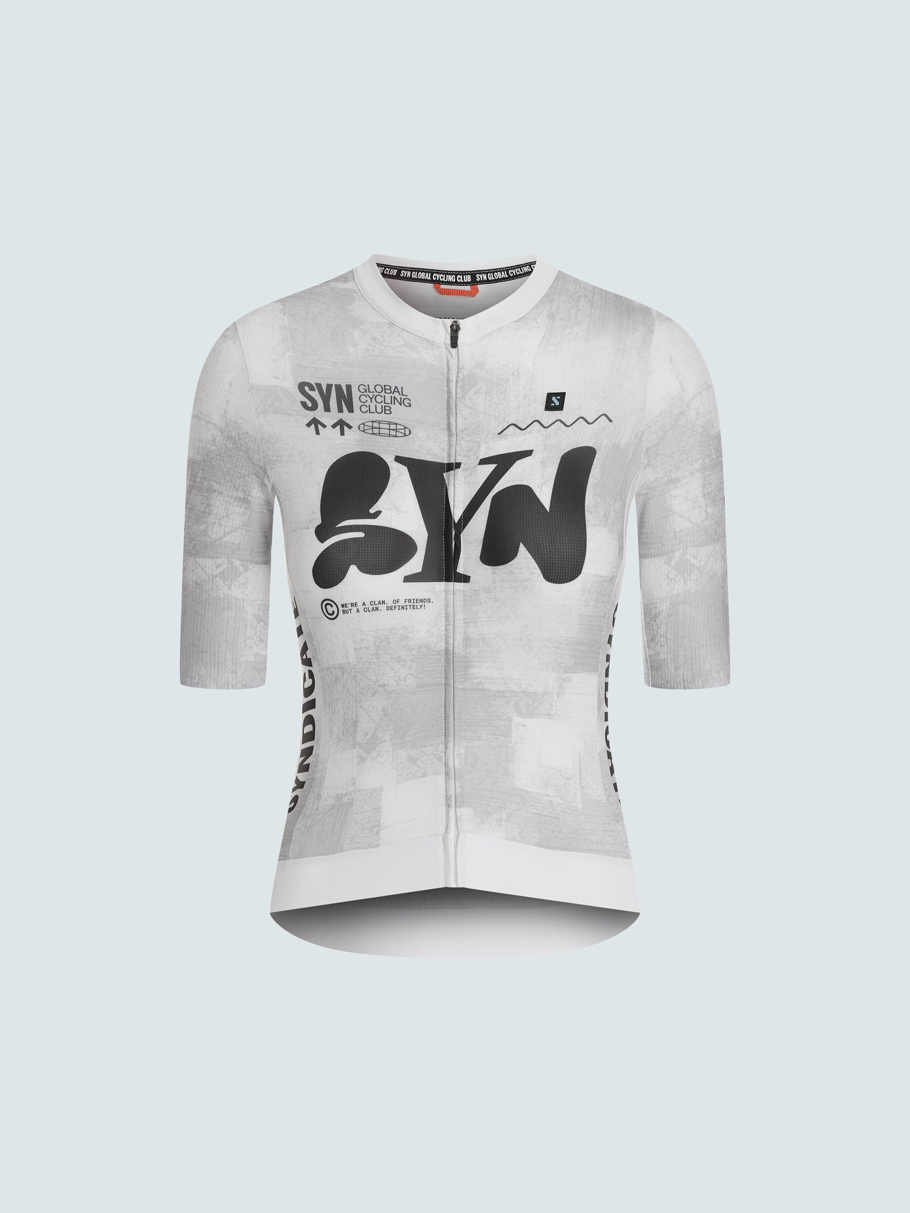 SYN 車衣 Pro Team Jersey White 女款 塊狀刷灰白