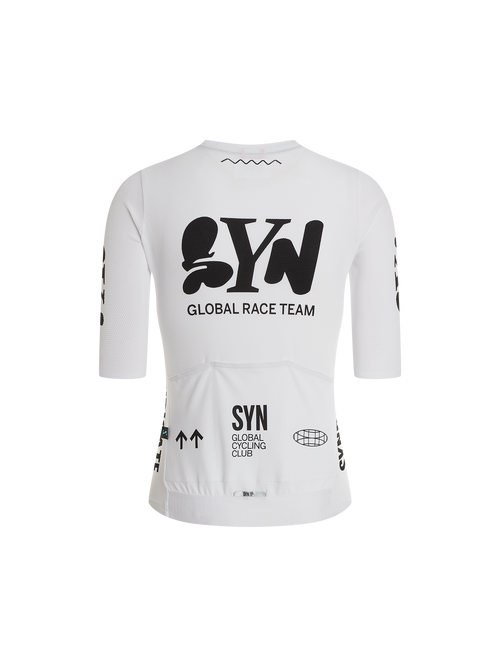 SYN 無拉鍊車衣 Pro Team Zippless Jersey White 女款 白