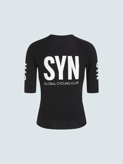 SYN 極輕車衣 Pro Tech Jersey Black 女款 黑底白字