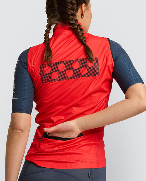 Pedla 防雨背心Pro Deflect Gilet Poppy Red 女款 罌粟紅
