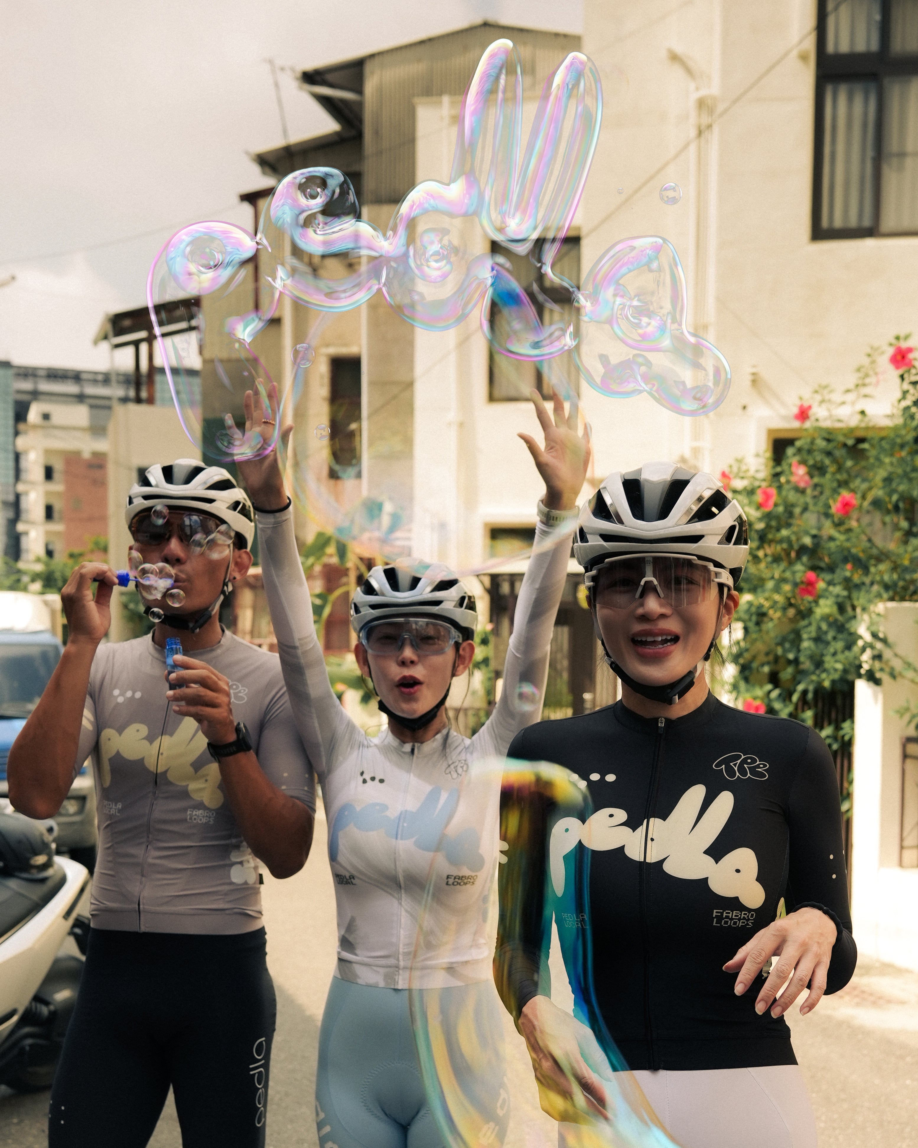 Pedla 薄長袖車衣 Local Loops LS Classic Jersey Bubble White Swirl 限定版 女款 灰白雲