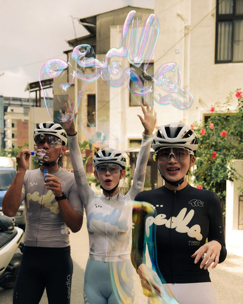 Pedla 薄長袖車衣 Local Loops LS Classic Jersey Bubble White Swirl 限定版 女款 灰白雲