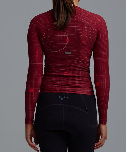 Pedla 薄長袖車衣Pro Pursuit 3.0 LS Jersey Brick 女款 紅