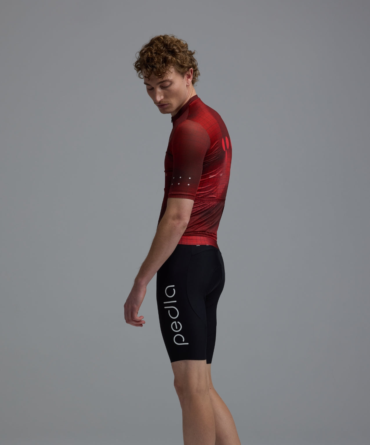 Pedla 車衣Race Division Training Jersey Grid Deep Red 男款 深紅