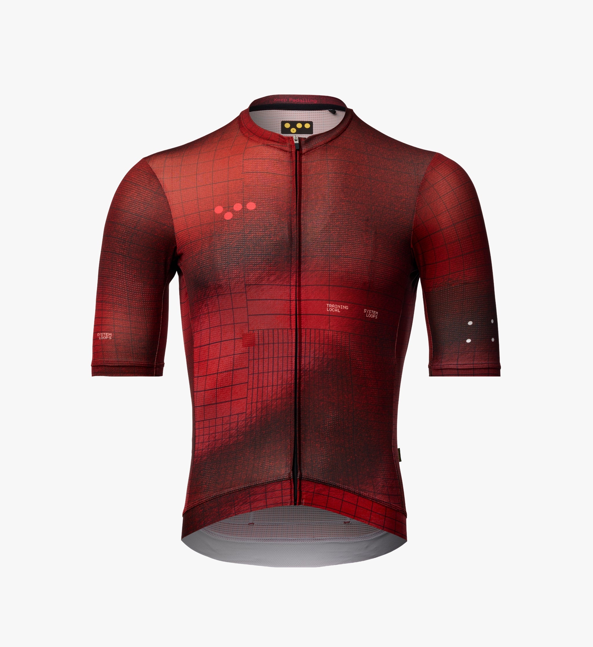Pedla 車衣Race Division Training Jersey Grid Deep Red 男款 深紅