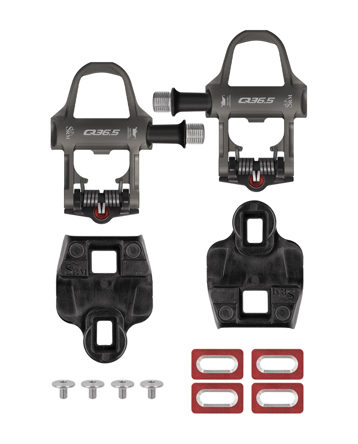 Q36.5 踏板 SRM X-Power Direct Road Pedals Grey +Cleats 1.2°扣片 銀