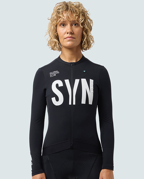 Biehler 長袖車衣Syndicate Training 2.0 LS Jersey Black 女款 黑