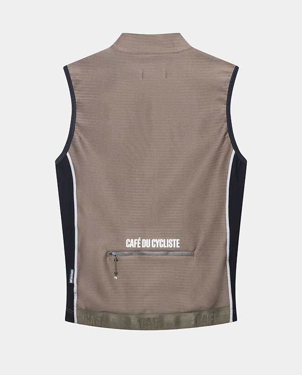 Café du Cycliste 背心 Sibille Softshell Gilet Oyster Grey 男款 棕
