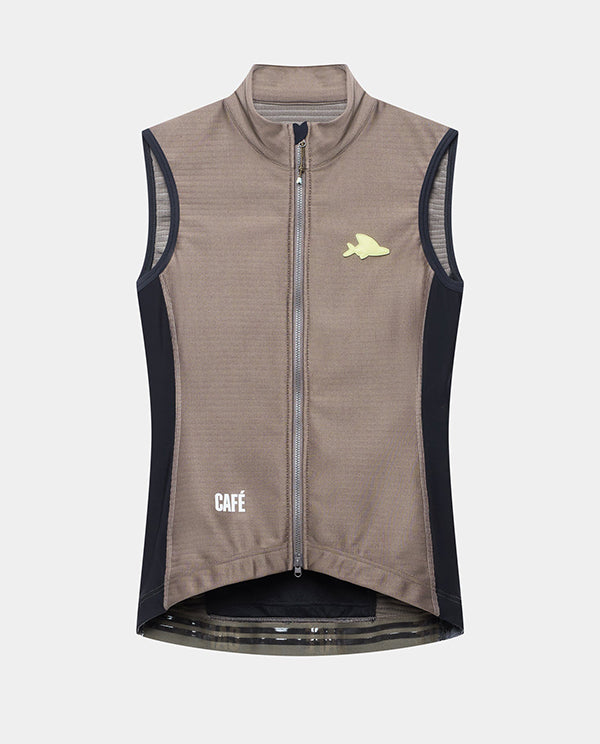 Café du Cycliste 背心 Sibille Softshell Gilet Oyster Grey 女款 棕