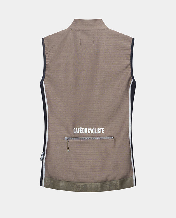 Café du Cycliste 背心 Sibille Softshell Gilet Oyster Grey 女款 棕