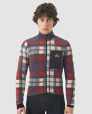 Café du Cycliste 車衣Solange Anthracite Clay長袖 男款 紅灰格