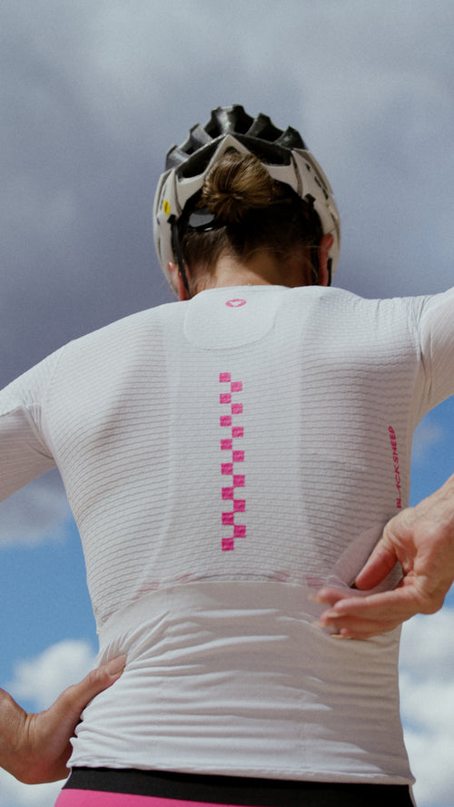 Black Sheep 黑羊 車衣 AeroWeave SS Jersey Classics Pink 女款 粉字白底