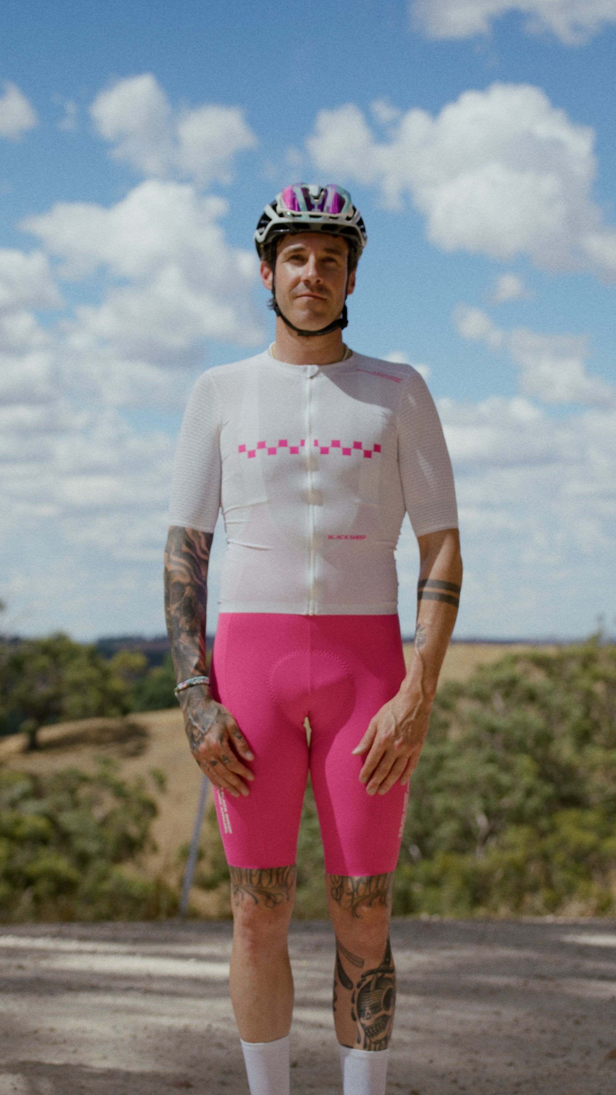Black Sheep 黑羊 車衣 AeroWeave SS Jersey Classics Pink 男款 粉字白底
