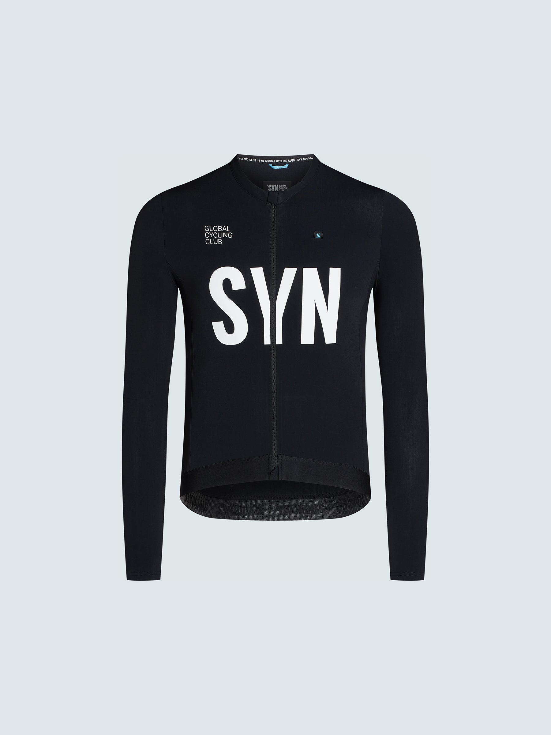 SYN 薄刷毛長袖車衣 Training LS Jersey 2.0 Black 男款 黑