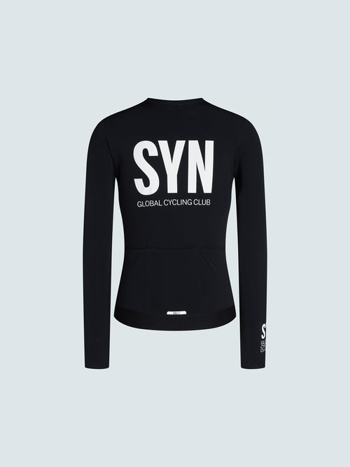 SYN 薄刷毛長袖車衣 Training LS Jersey 2.0 Black 女款 黑