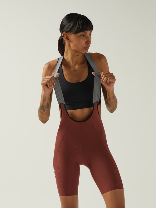 Givelo 車褲Lacefly Bib Shorts Terracotta 女款 大地紅