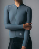 PedalMafia 薄長袖車衣Pro Delta LS Jersey Dark Blue Steel 女款 藍