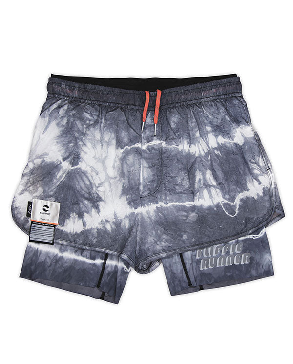 FLIPPOS 跑褲 FAITH TRAIL SHORTS 5”Tie-Dyed AERO® 灰