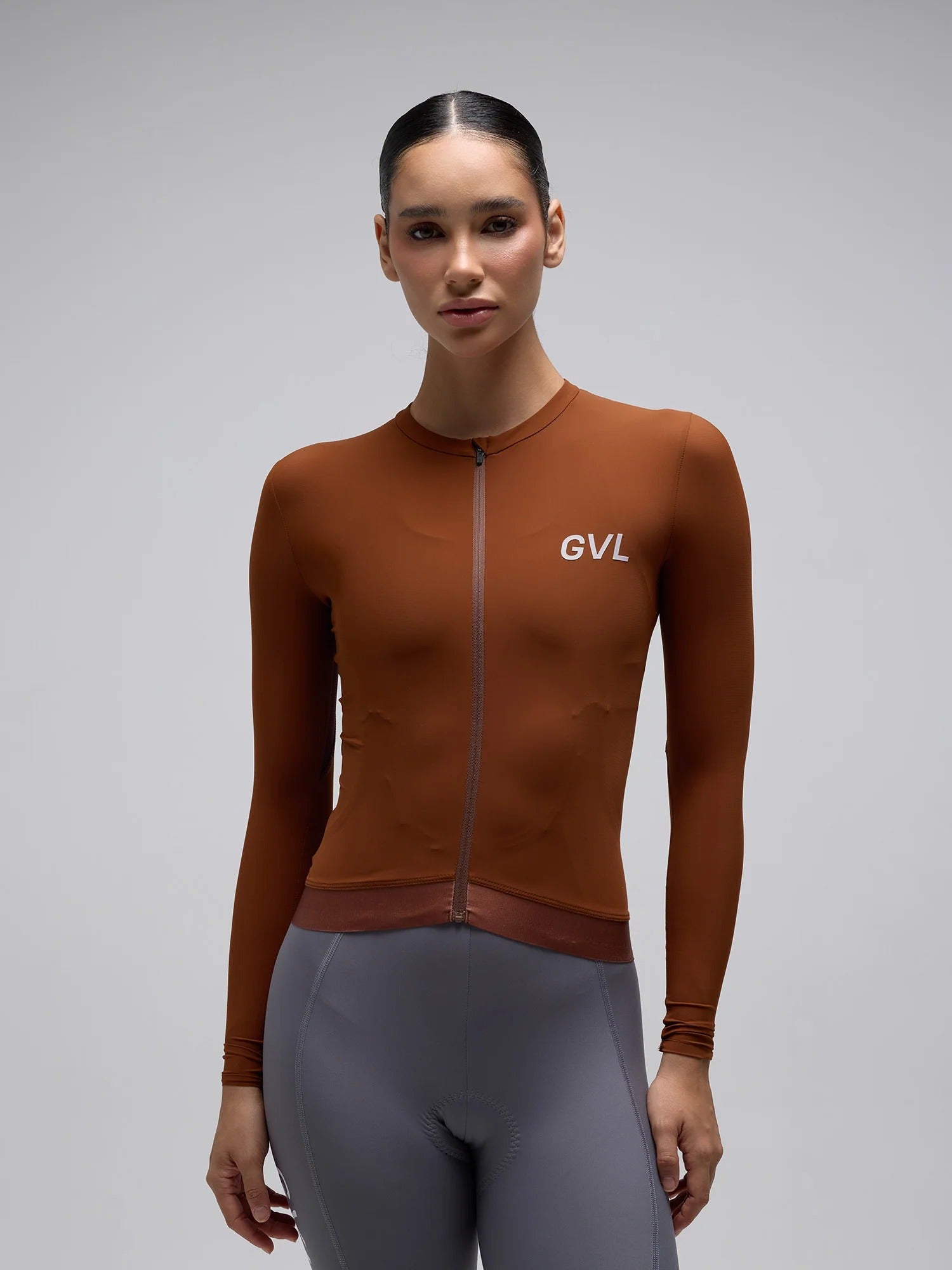 Givelo 薄長袖車衣 C.D.A. LS Jersey Terra 男女共版 深棕