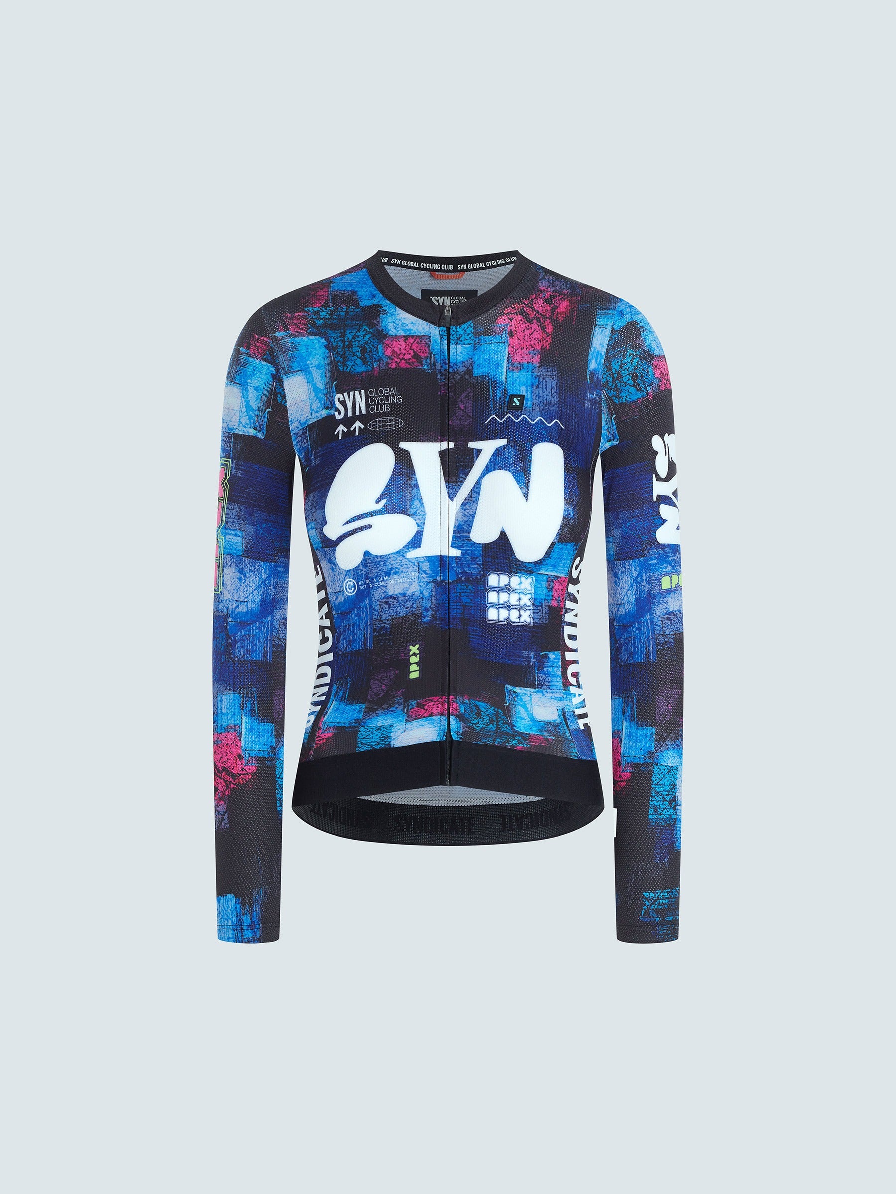 SYN 薄長袖車衣 Pro Team Apex LS Jersey Arcade 女款 電競藍