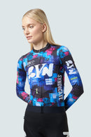 SYN 薄長袖車衣 Pro Team Apex LS Jersey Arcade 女款 電競藍