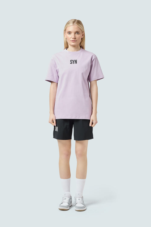 SYN 短袖Tee Oversized Logo T-Shirt Lily 男女共版 紫