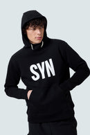 SYN 連帽長T Unisez Heavy Cotton Hoodie Black 男女共版 黑