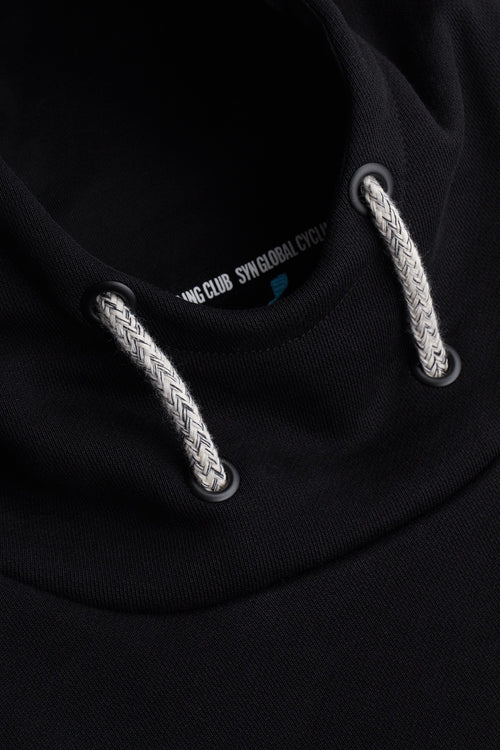 SYN 連帽長T Unisez Heavy Cotton Hoodie Black 男女共版 黑