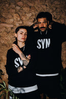 SYN 連帽長T Unisez Heavy Cotton Hoodie Black 男女共版 黑
