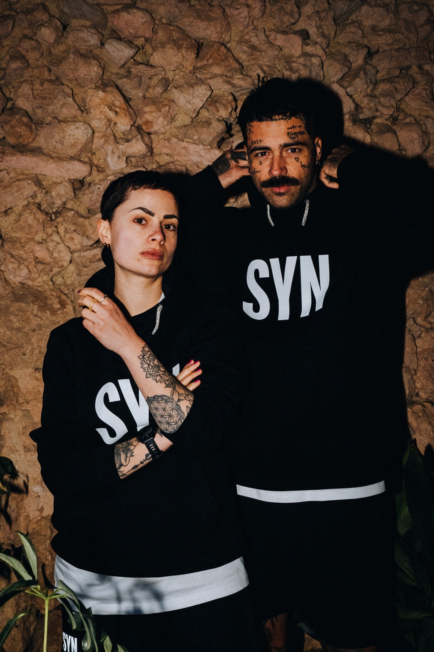 SYN 連帽長T Unisez Heavy Cotton Hoodie Black 男女共版 黑
