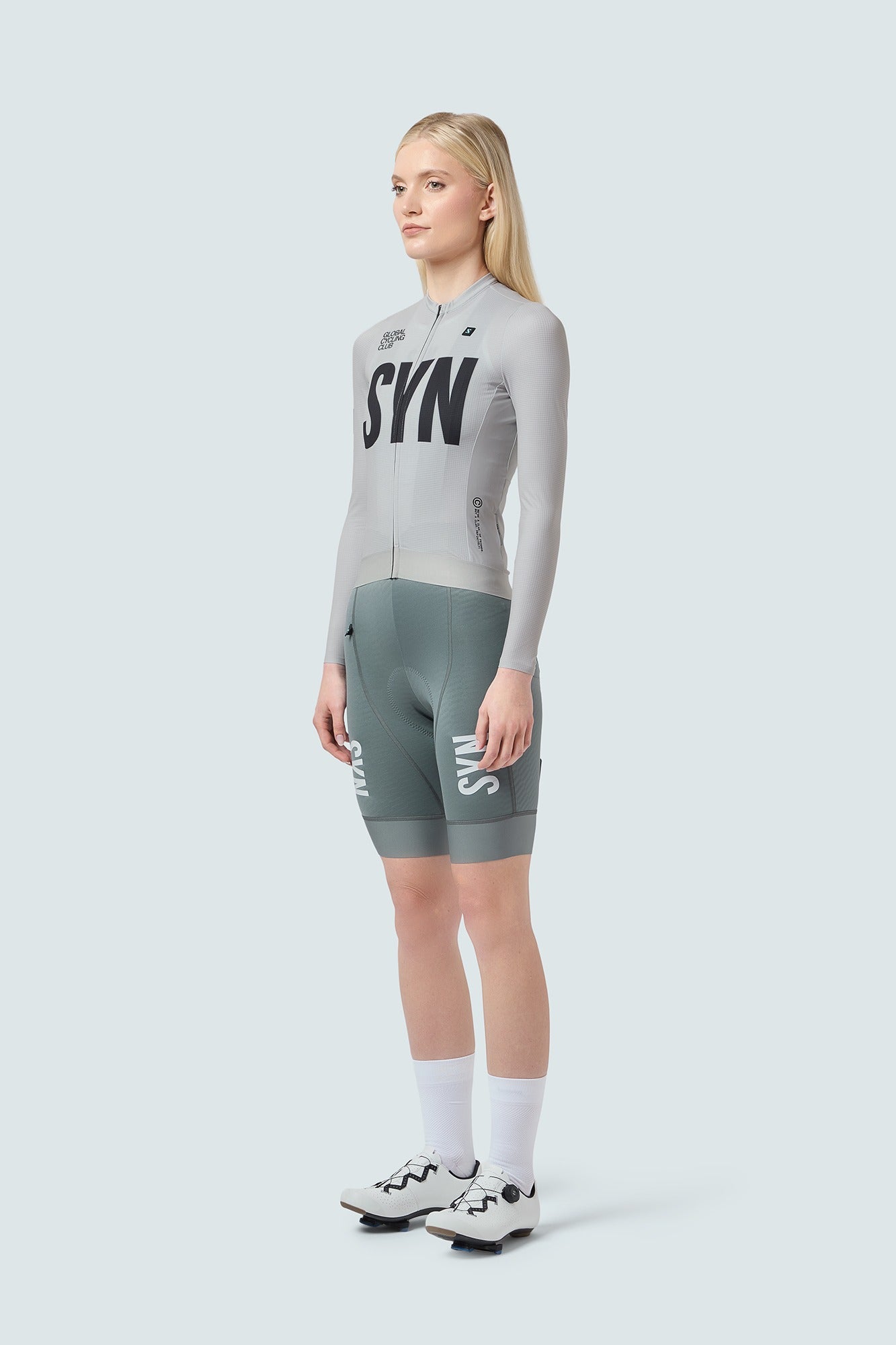 SYN 車褲 Pro Bib Shorts 2.0 Storm Grey 女款 綠灰