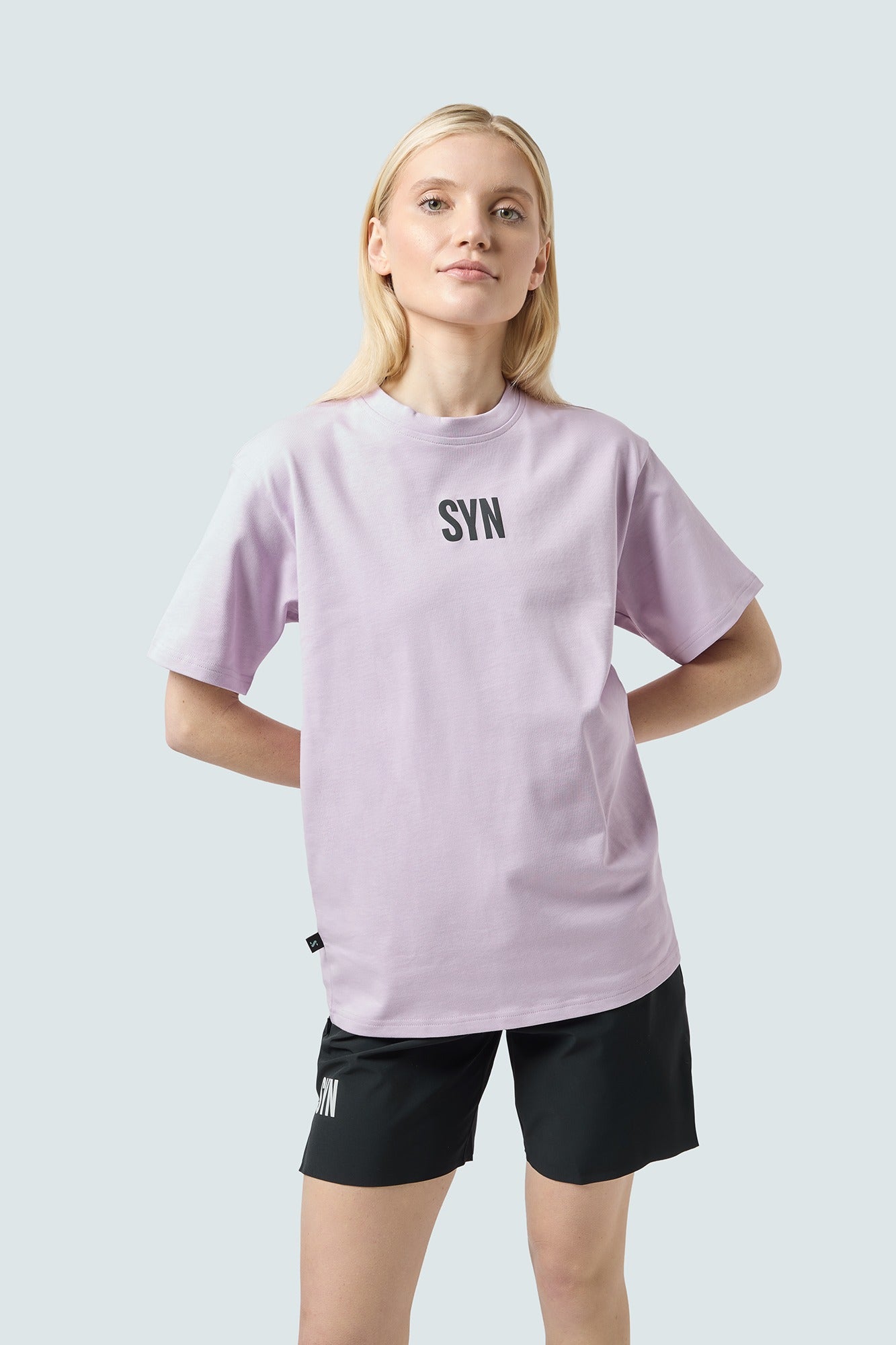 SYN 短袖Tee Oversized Logo T-Shirt Lily 男女共版 紫