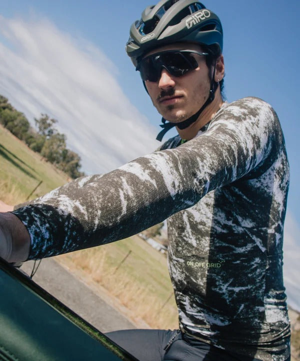 Pedla 薄長袖車衣 ON_OFF Grid SuperSYSTEM LS Jersey Basalt 男款 灰石紋