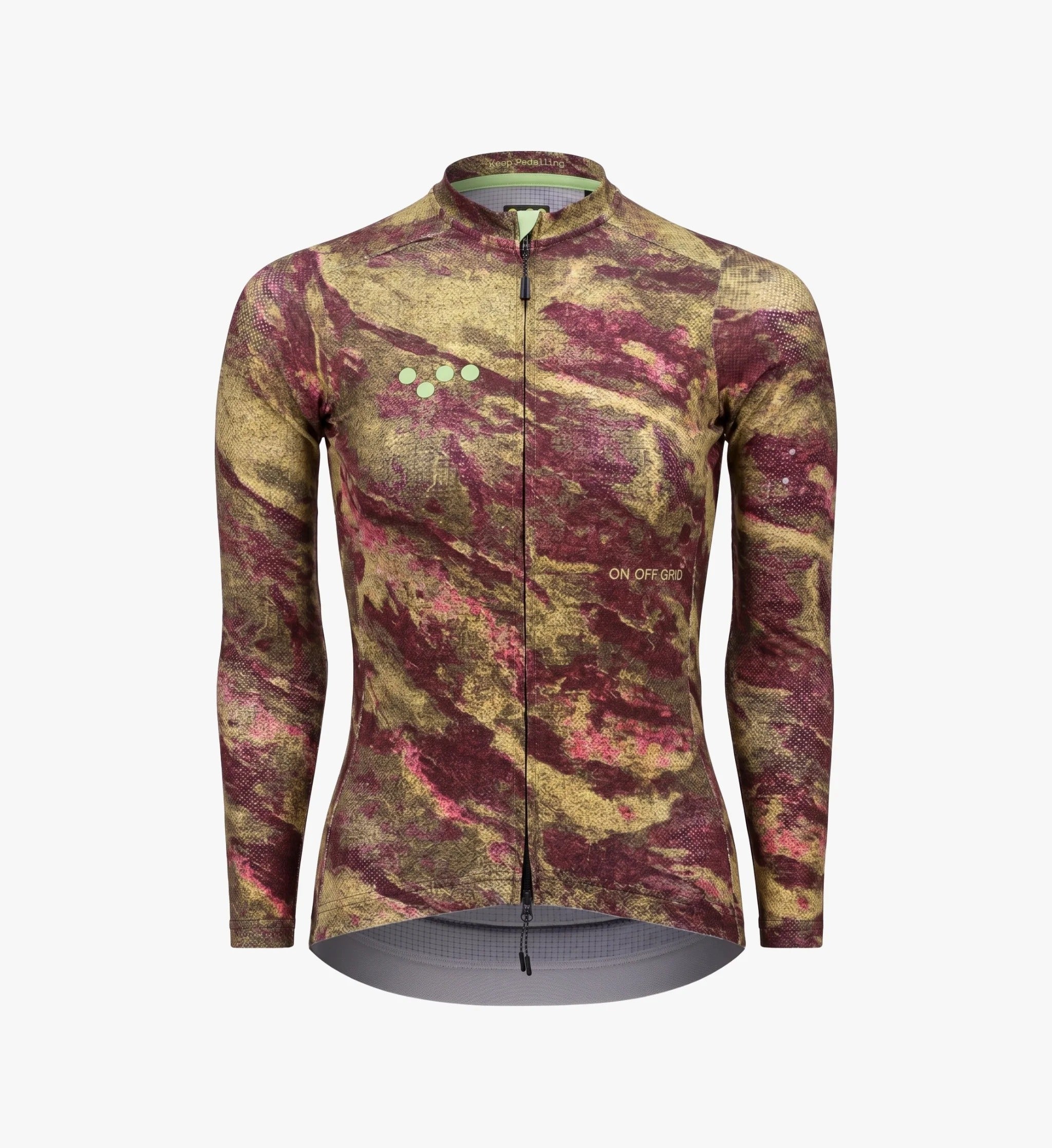 Pedla 薄長袖車衣 ON_OFF Grid SuperSYSTEM LS Jersey Multi Rock 女款 金棕石紋