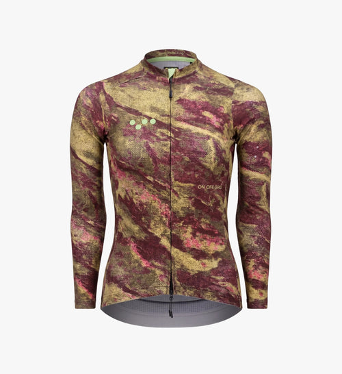 Pedla 薄長袖車衣 ON_OFF Grid SuperSYSTEM LS Jersey Multi Rock 女款 金棕石紋