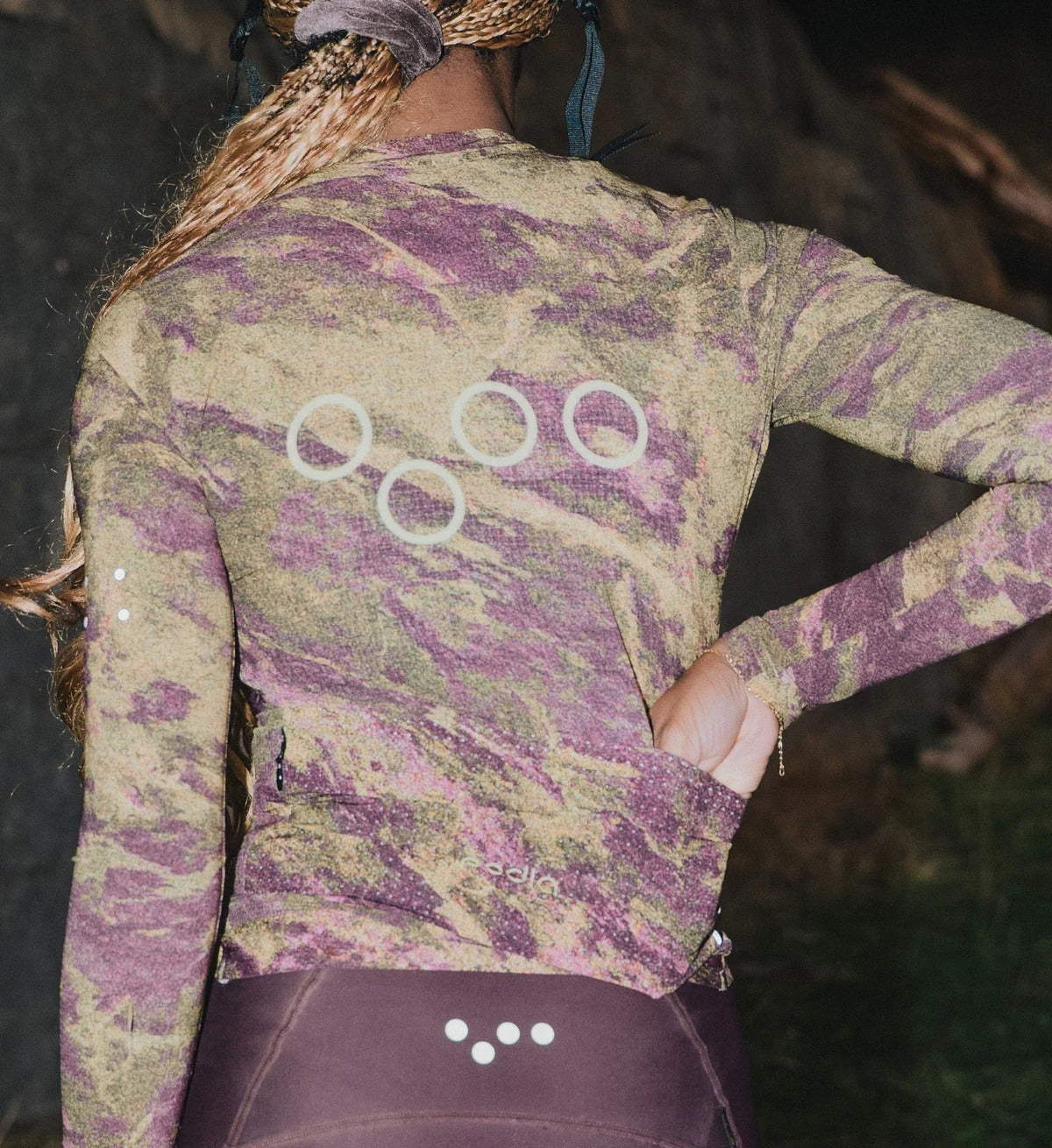 Pedla 薄長袖車衣 ON_OFF Grid SuperSYSTEM LS Jersey Multi Rock 女款 金棕石紋