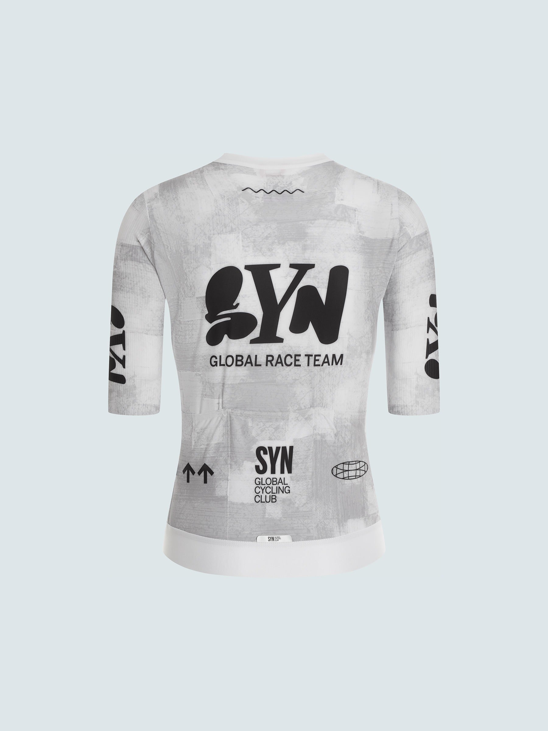 SYN 車衣 Pro Team Jersey White 女款 塊狀刷灰白