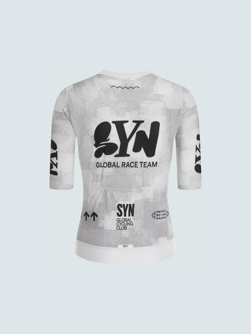 SYN 車衣 Pro Team Jersey White 女款 塊狀刷灰白