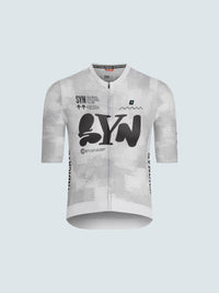 SYN 車衣 Pro Team Jersey White 男款 塊狀刷灰白