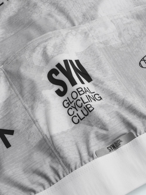 SYN 車衣 Pro Team Jersey White 男款 塊狀刷灰白