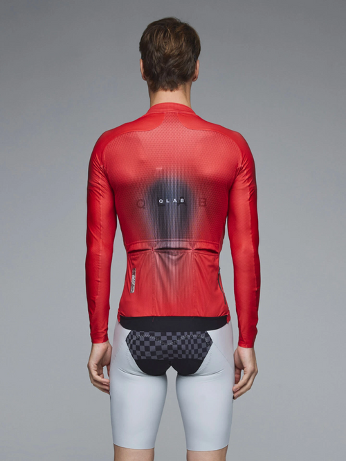 Q36.5 薄長袖車衣Gregarius Hybrid Light QLAB LS Jersey Lava Red 男款 紅