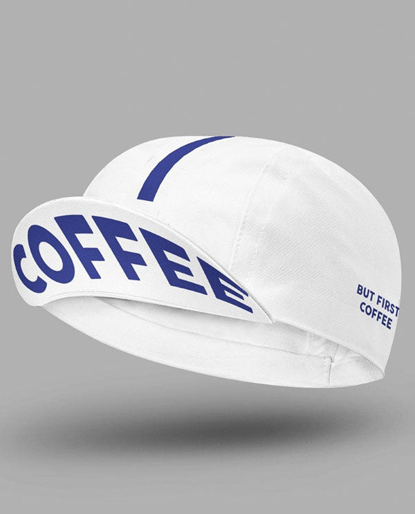 COIS 小帽Cycling Cap But First Coffee white-白