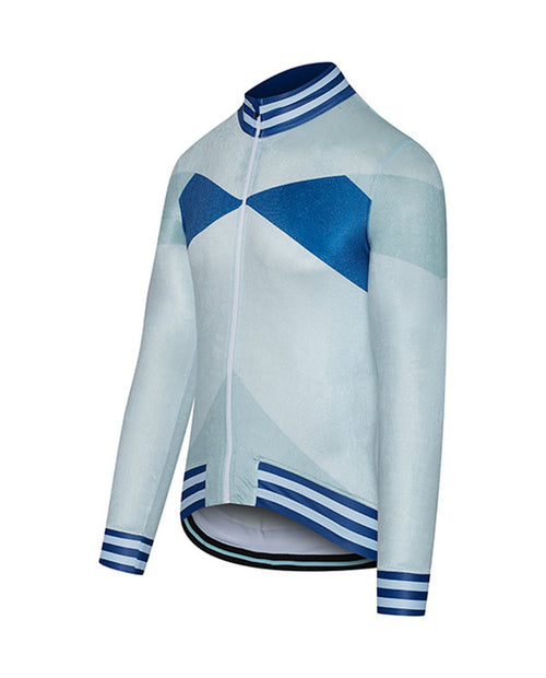 Café du Cycliste 長袖車衣Viviane 工坊 男-冰藍