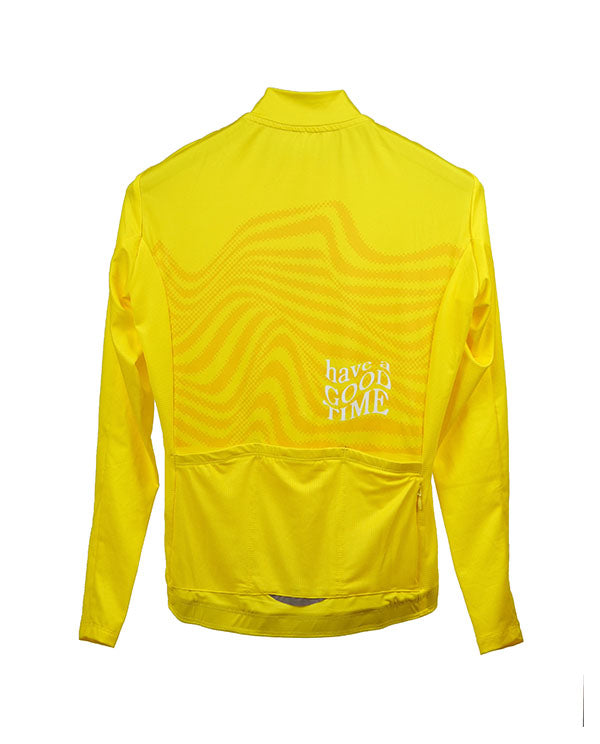 Kniel 薄長袖車衣Enjoy Yellow LS-黃 (男女共版)