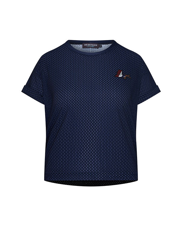 Café du Cycliste 車衣 T-shirt Magalie Navy 短袖 女-飛魚藍