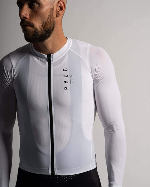 Pedal Mafia 薄長袖車衣 PMCC 男-白
