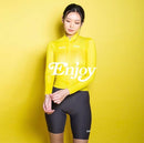 Kniel 薄長袖車衣Enjoy Yellow LS-黃 (男女共版)