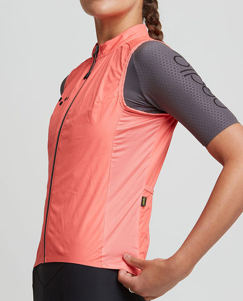 Pedla Pedla 防雨背心Pursuit Gilet Coral 女-珊瑚橘