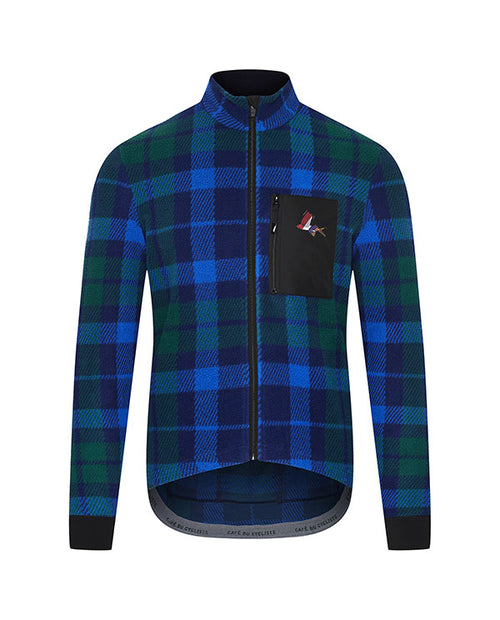 Café du Cycliste 車衣Solange NavyGreen Gravel長袖 男-藍綠格